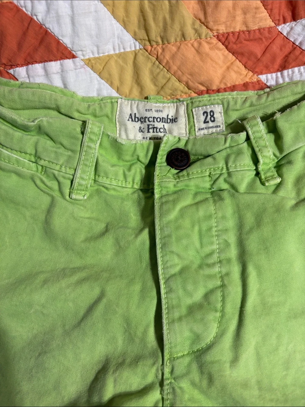 Abercrombie & Fitch Lime Green Shorts
